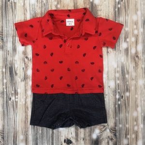 Monster Truck Onesie; 9 Months